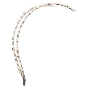 Rosantica Faux Pearl Embellished Wiggle Silver Metal Alice Headband